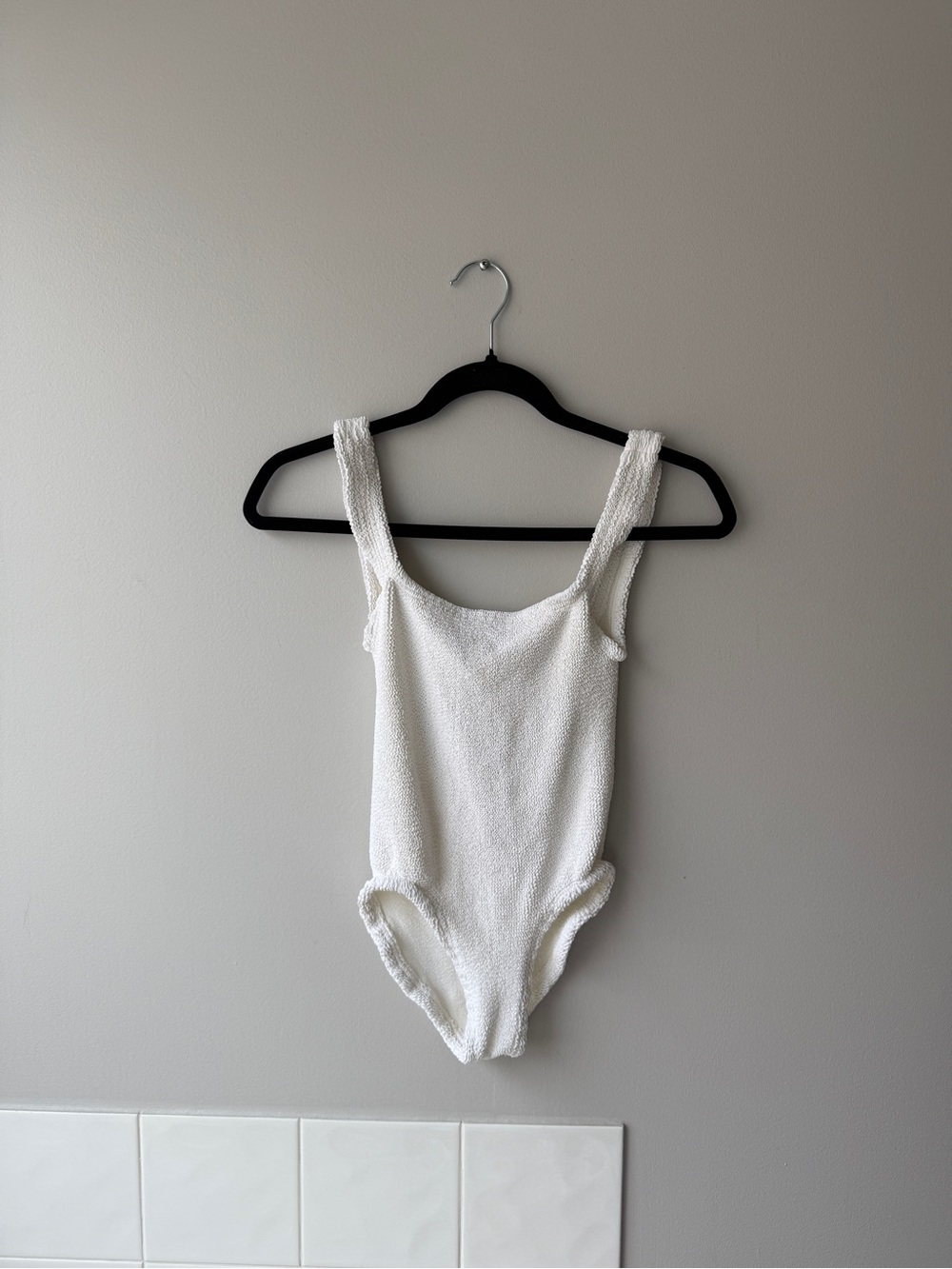 Hunza G White One-Piece Swimsuit